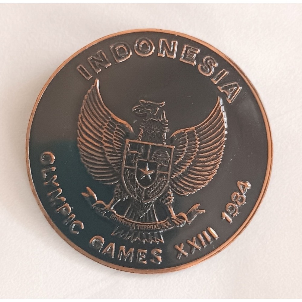 1984 Olympic Pin Indonesia XXIII Games Los Angeles USA Rare READ